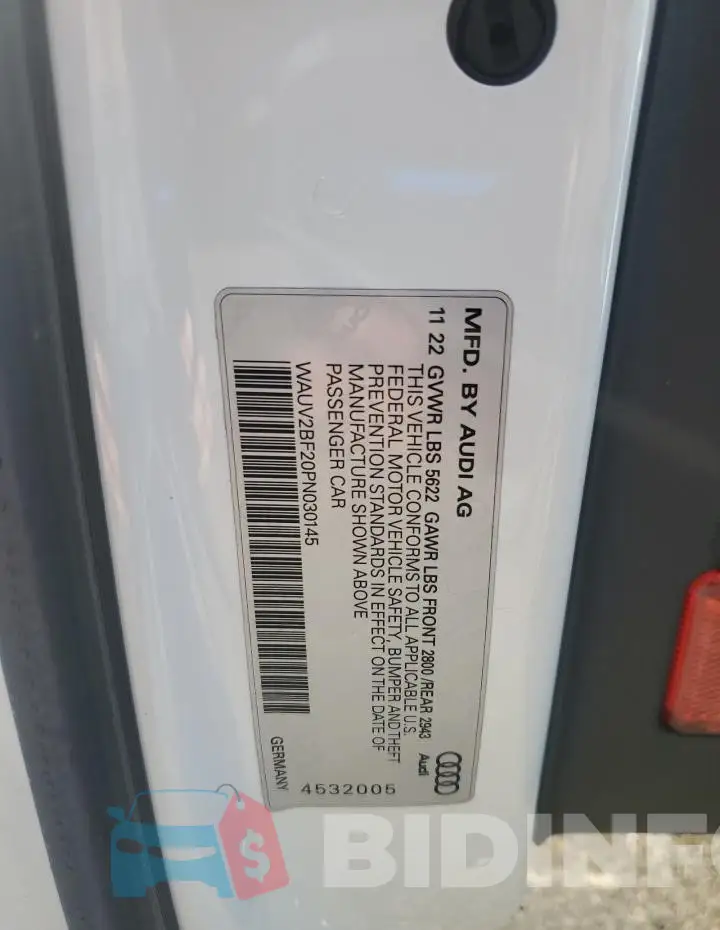 WAUV2BF20PN030145 Photo# 12