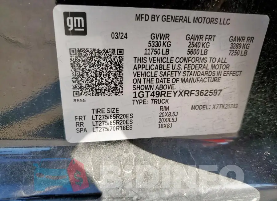 1GT49REYXRF362597 Photo# 12