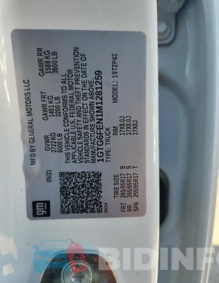 1GTG6FEN1M1281259 Photo# 13