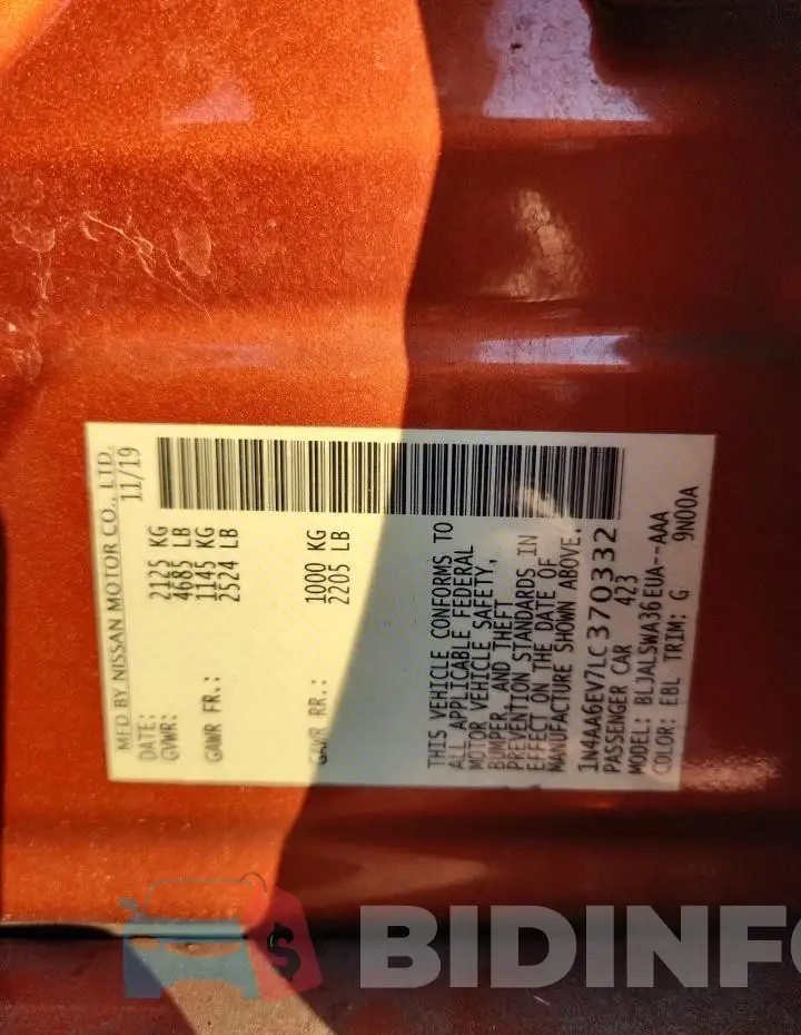 1N4AA6EV7LC370332 Photo# 13