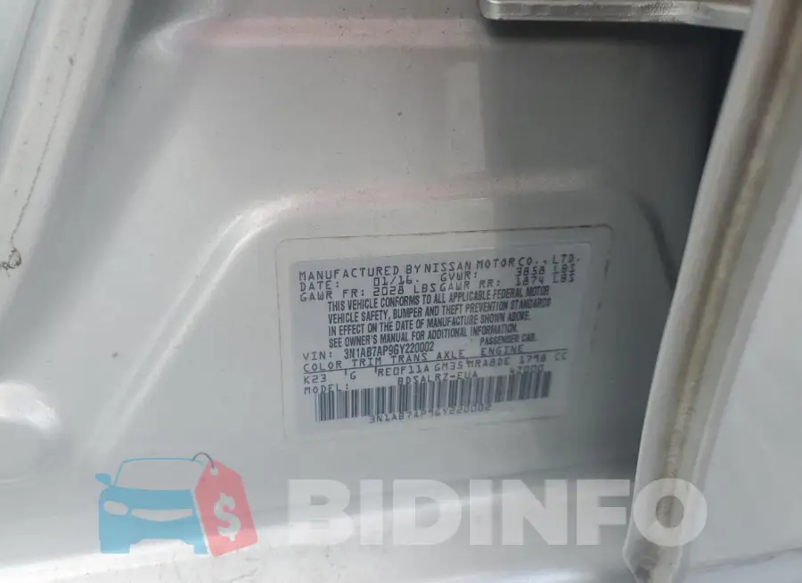 3N1AB7AP9GY220002 Photo# 13