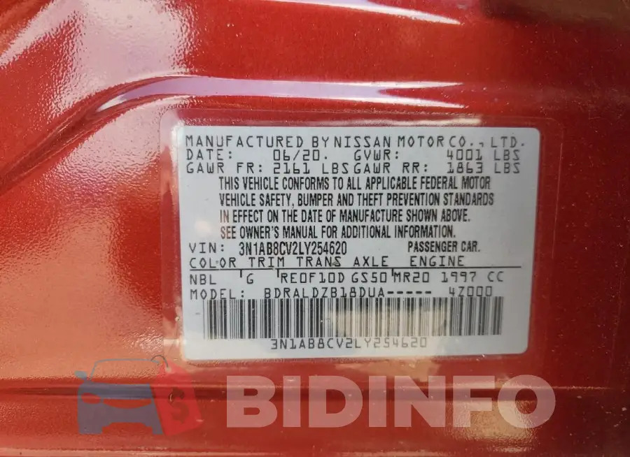 3N1AB8CV2LY254620 Photo# 12