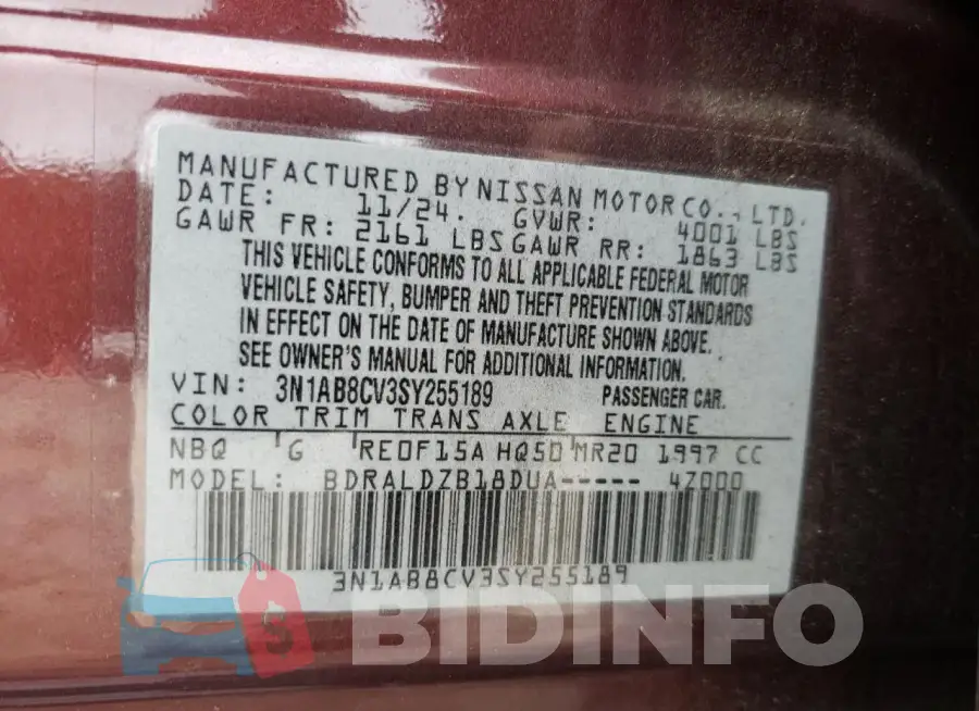 3N1AB8CV3SY255189 Photo# 12