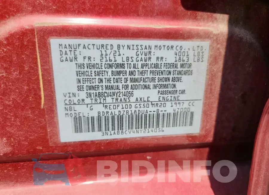 3N1AB8CV4NY214056 Photo# 12