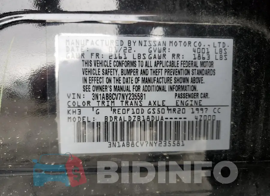 3N1AB8CV7NY235581 Photo# 12