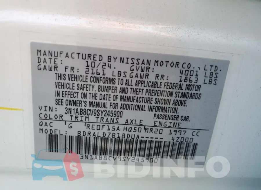 3N1AB8CV9SY245900 Photo# 13