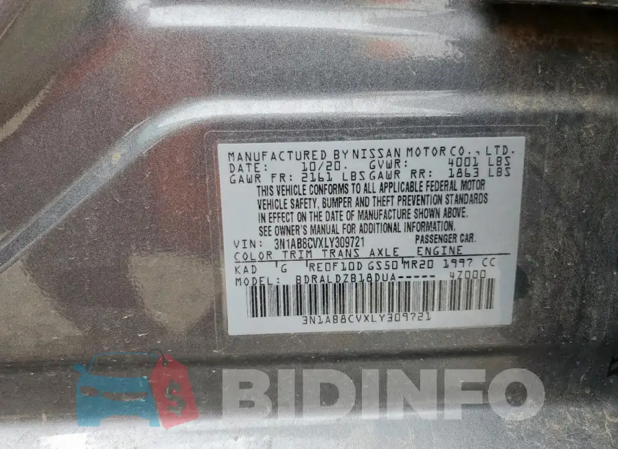 3N1AB8CVXLY309721 Photo# 12