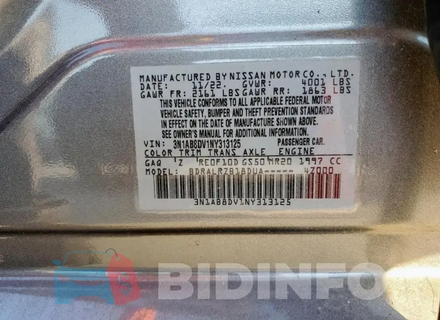 3N1AB8DV1NY313125 Photo# 12
