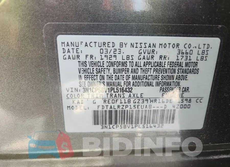 3N1CP5BV1PL516432 Photo# 12
