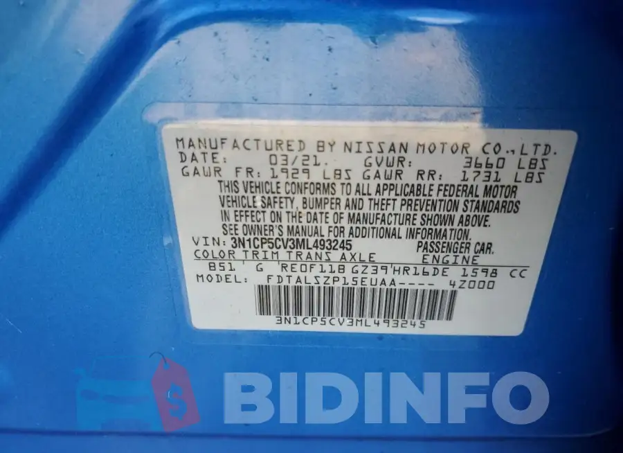 3N1CP5CV3ML493245 Photo# 12