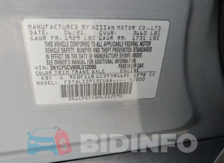 3N1CP5CV8ML512095 Photo# 14