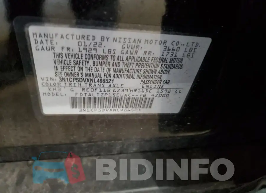3N1CP5DVXNL486521 Photo# 13