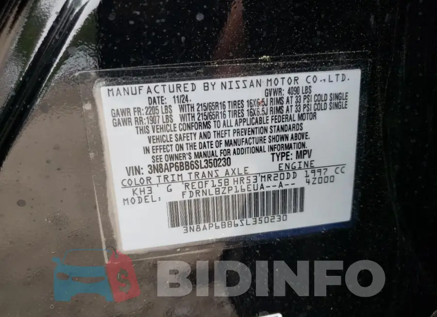 3N8AP6BB6SL350230 Photo# 12