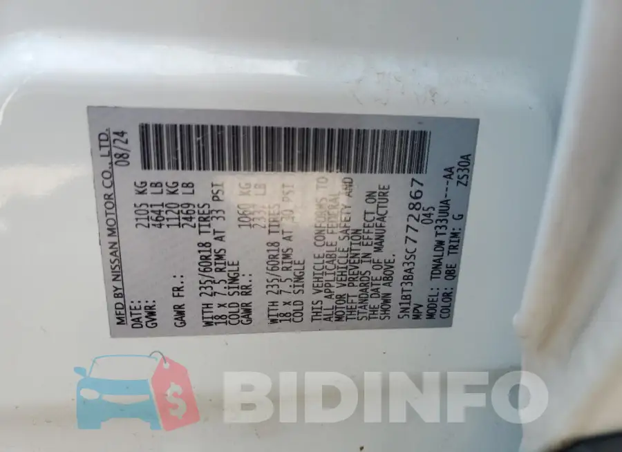 5N1BT3BA3SC772867 Photo# 14