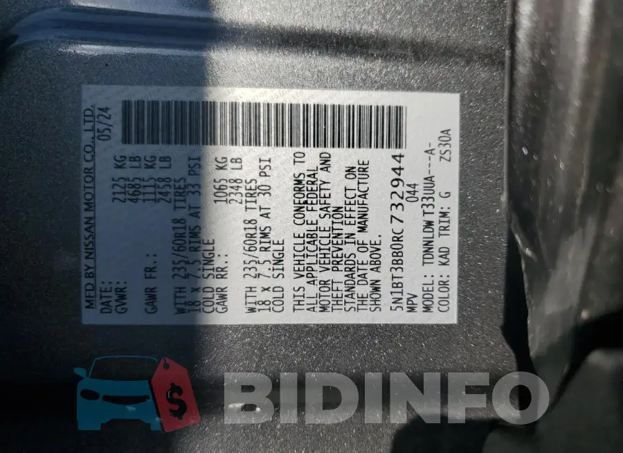 5N1BT3BB0RC732944 Photo# 14