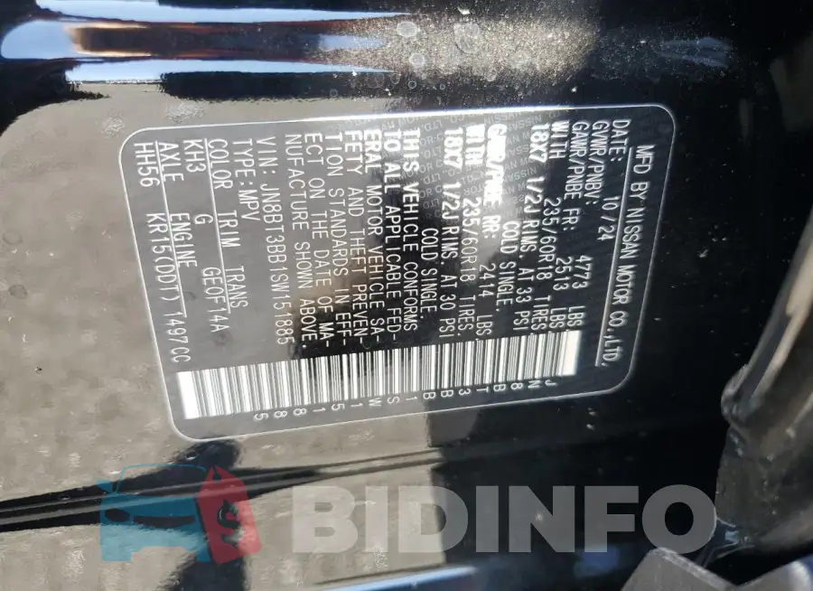 JN8BT3BB1SW151885 Photo# 13