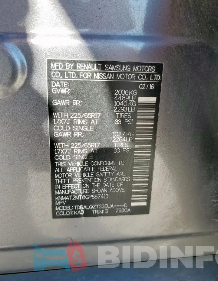 KNMAT2MT8GP667413 Photo# 13