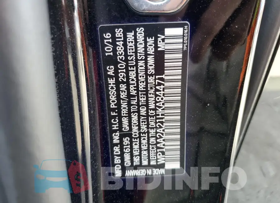 WP1AA2A21HKA84471 Photo# 13