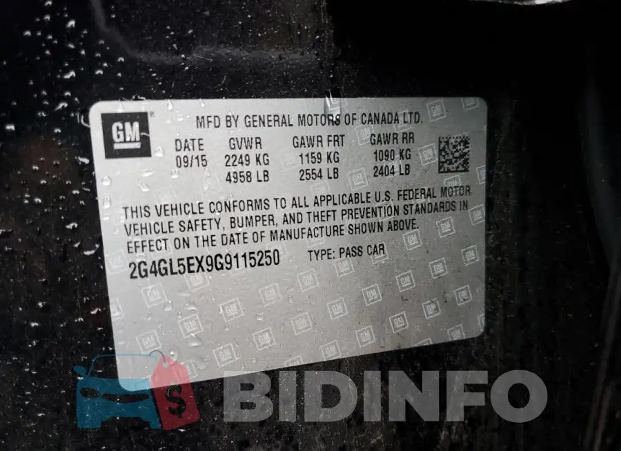 2G4GL5EX9G9115250 Photo# 12