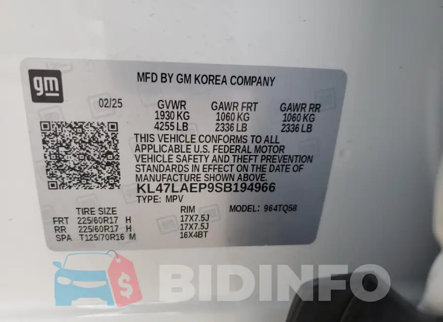 KL47LAEP9SB194966 Photo# 12