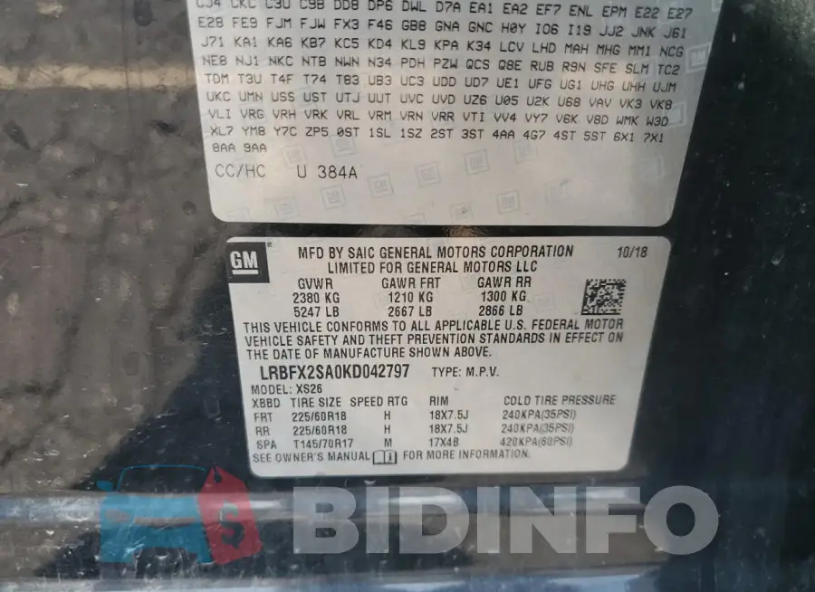 LRBFX2SA0KD042797 Photo# 13