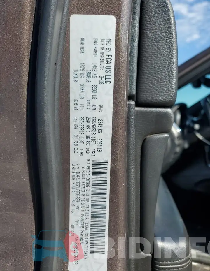 1C4RJFBG3JC299629 Photo# 13