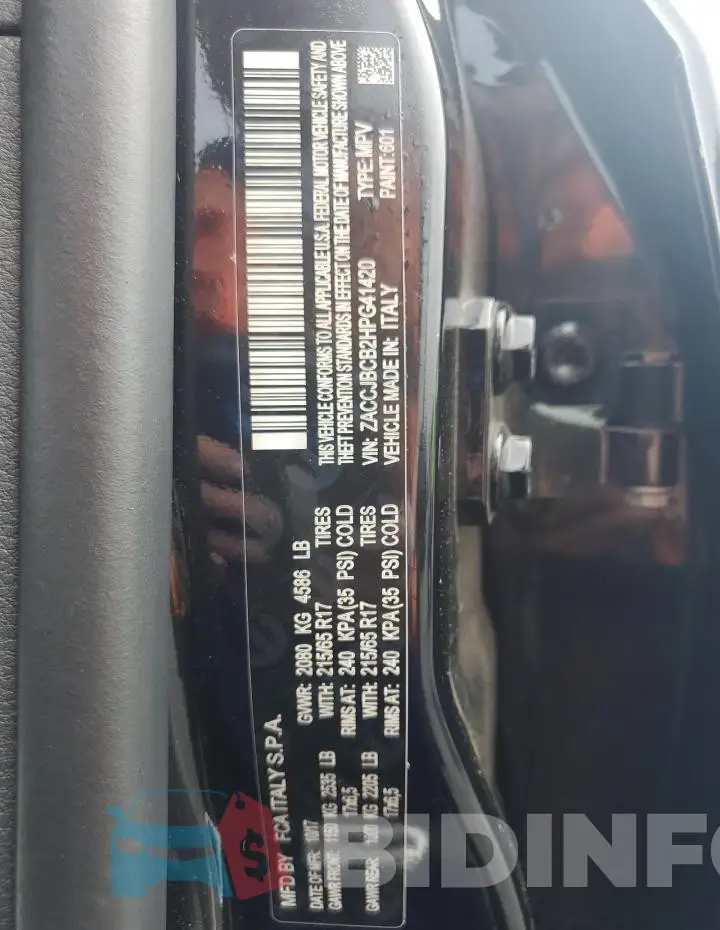 ZACCJBCB2HPG41420 Photo# 12