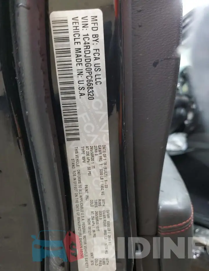 1C4RDJDG0PC668320 Photo# 14