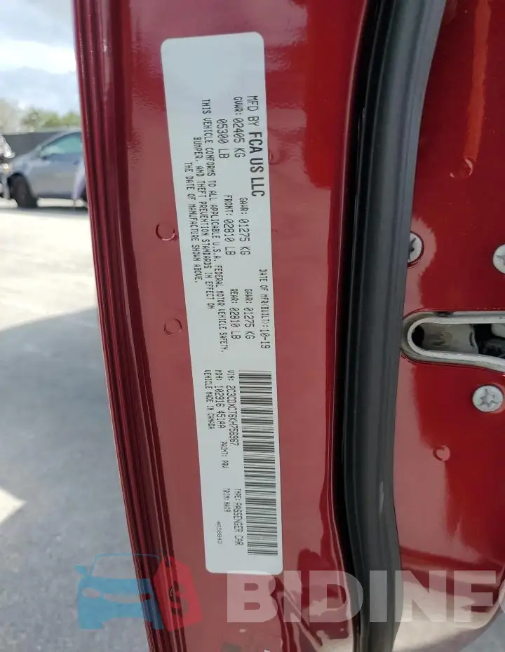 2C3CDXCT6KH756967 Photo# 13