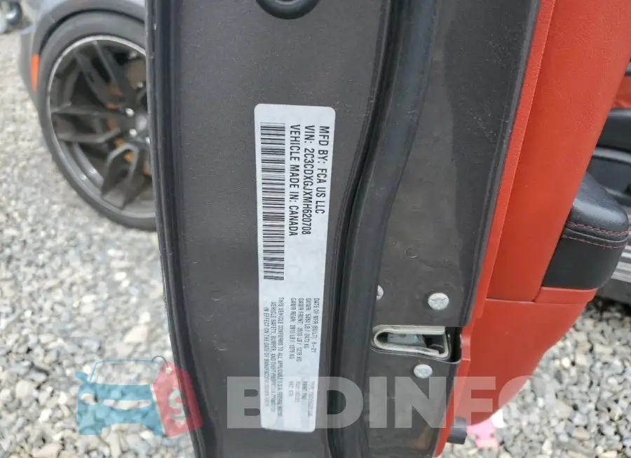 2C3CDXGJXMH620708 Photo# 12
