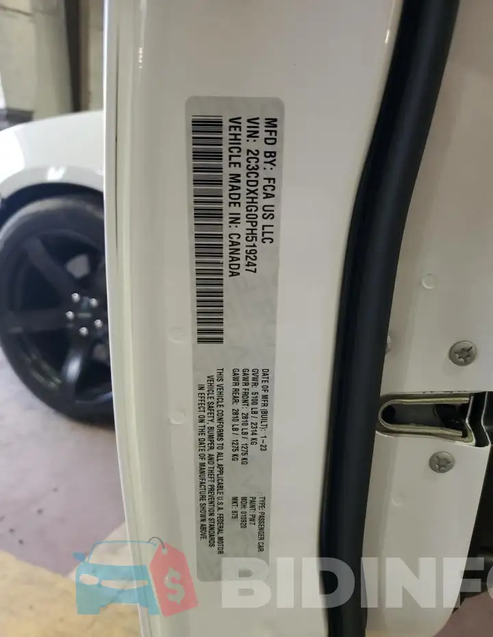 2C3CDXHG0PH519247 Photo# 13