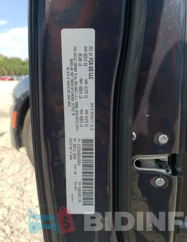 2C3CDXHG8GH339501 Photo# 12