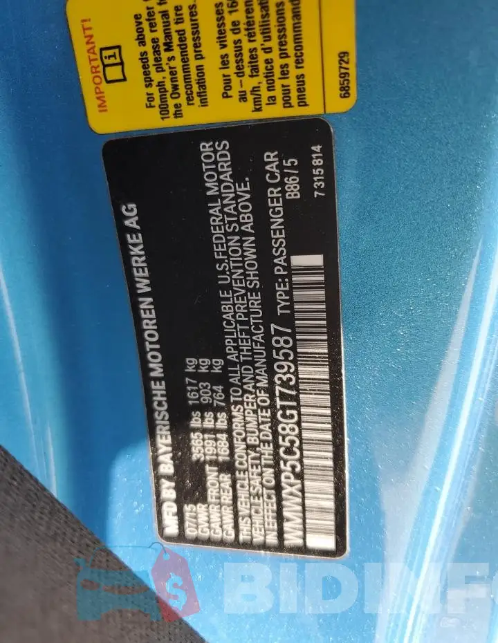 WMWXP5C58GT739587 Photo# 12