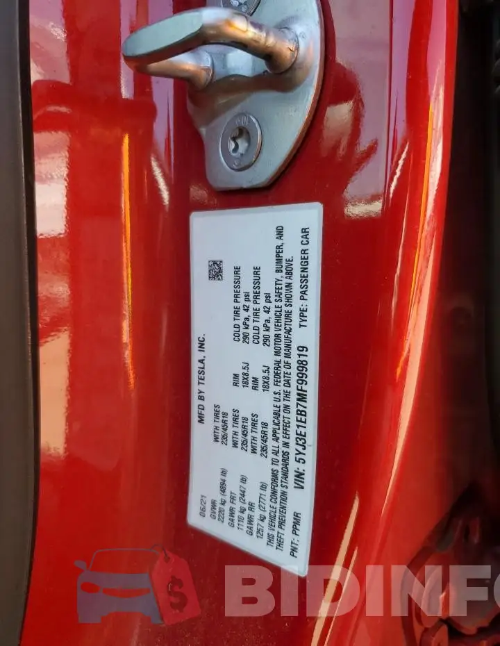 5YJ3E1EB7MF999819 Photo# 12