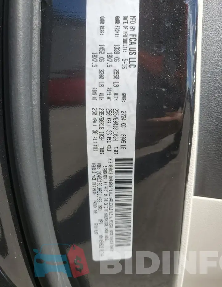 2C4RC1BG1HR511426 Photo# 13