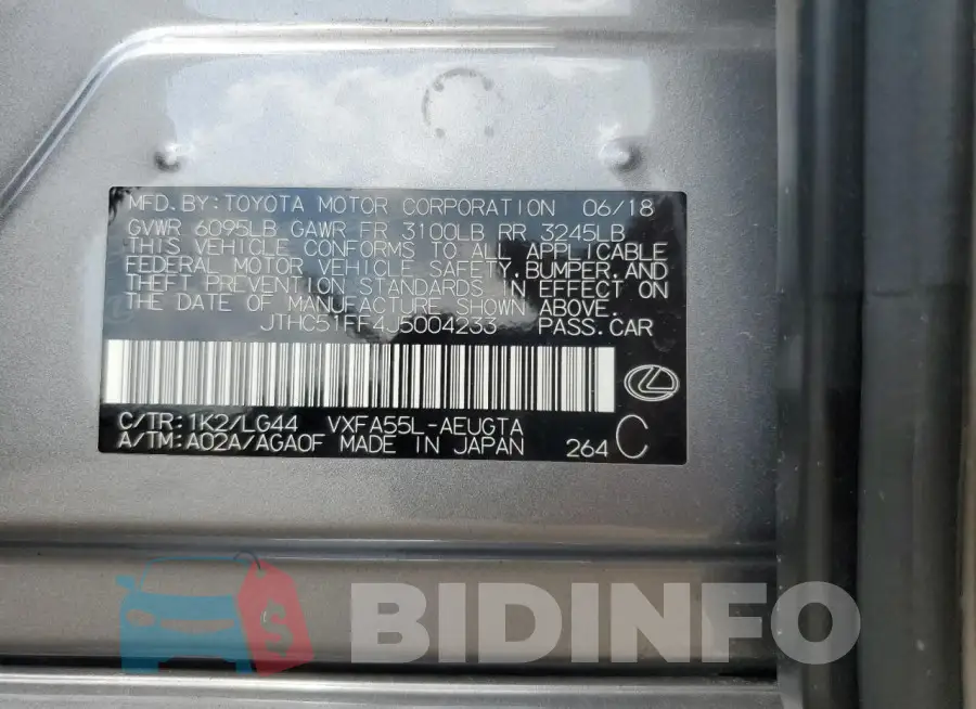 JTHC51FF4J5004233 Photo# 12