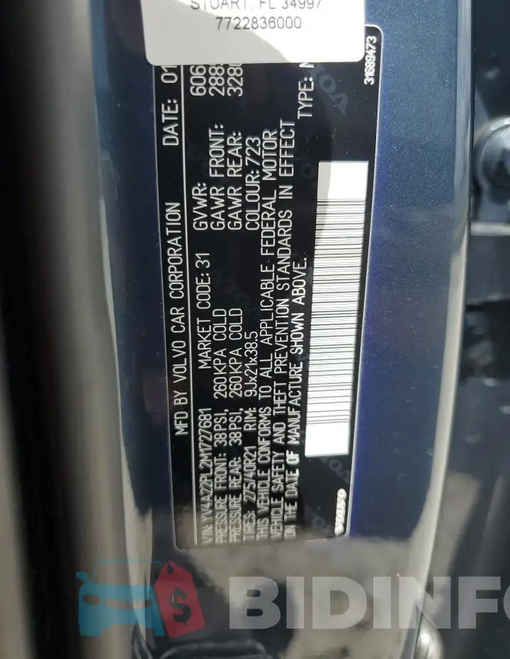 YV4A22PL2M1727681 Photo# 14
