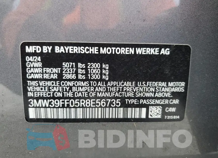 3MW39FF05R8E56735 Photo# 12