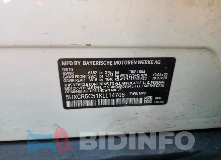 5UXCR6C51KLL14706 Photo# 13