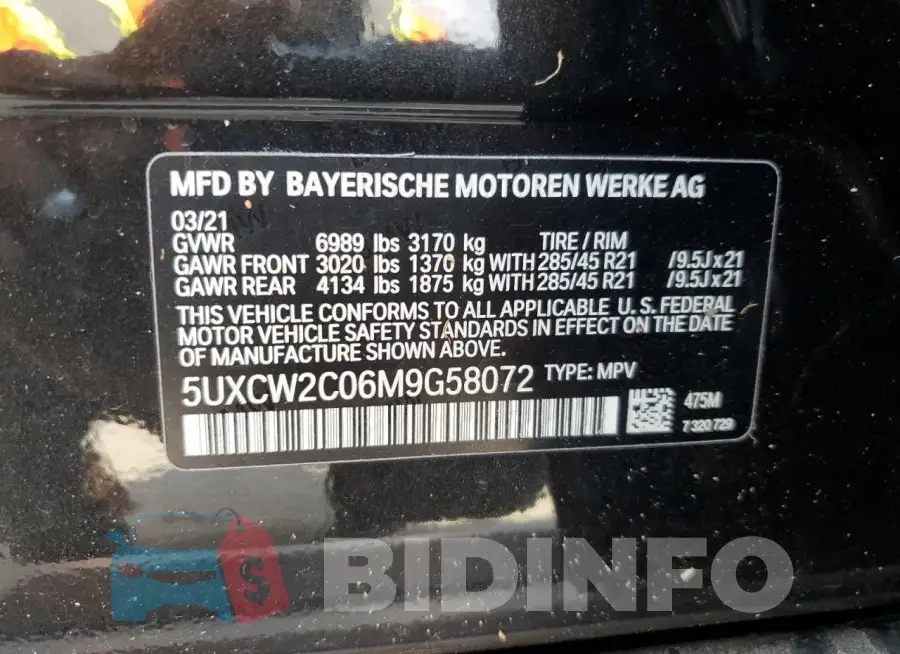 5UXCW2C06M9G58072 Photo# 13