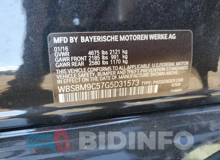 WBS8M9C57G5D31573 Photo# 12