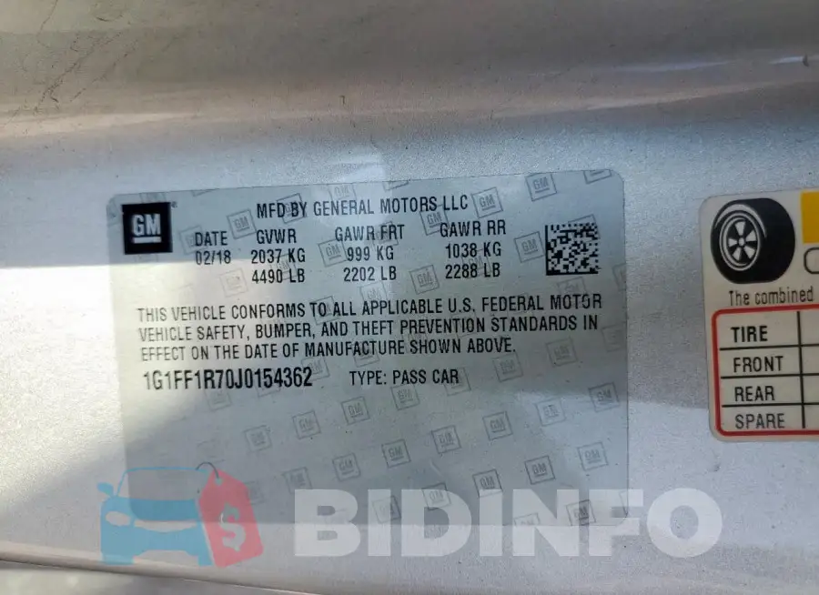 1G1FF1R70J0154362 Photo# 13