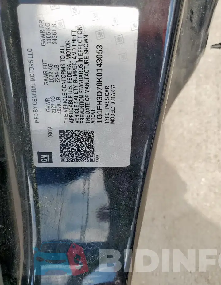 1G1FH3D70K0143053 Photo# 13