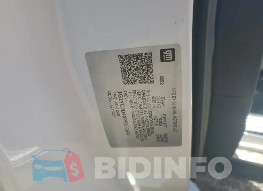 1G1YC2D4XP5500692 Photo# 12