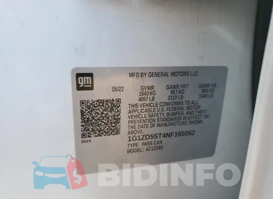 1G1ZD5ST4NF165062 Photo# 12