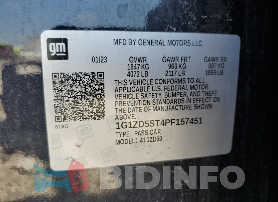 1G1ZD5ST4PF157451 Photo# 12