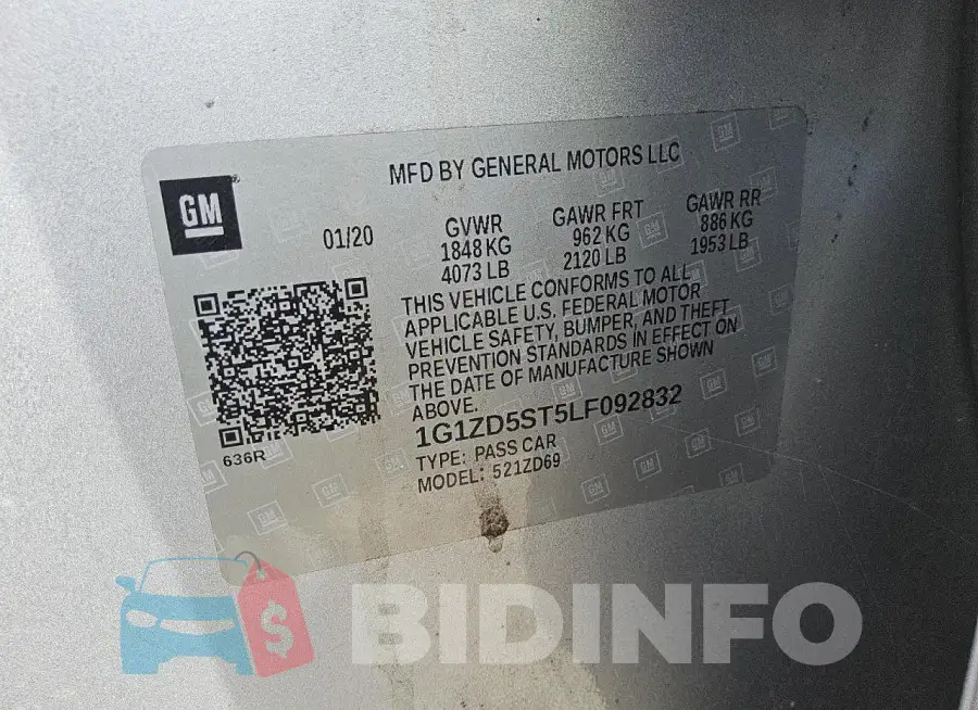1G1ZD5ST5LF092832 Photo# 12