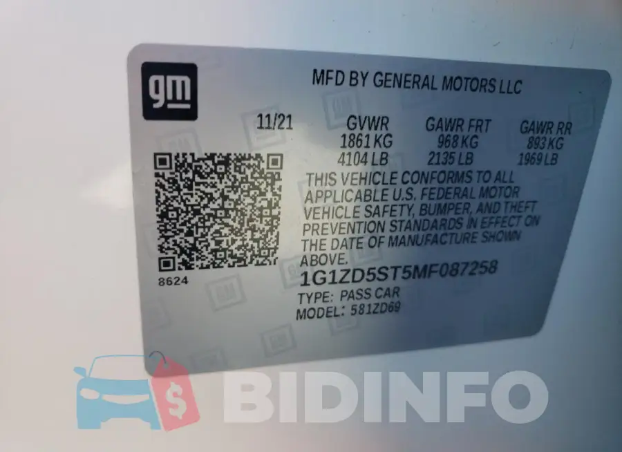 1G1ZD5ST5MF087258 Photo# 13