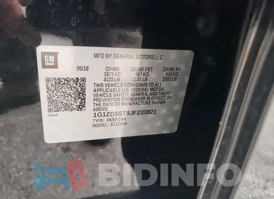 1G1ZD5ST9JF233821 Photo# 12