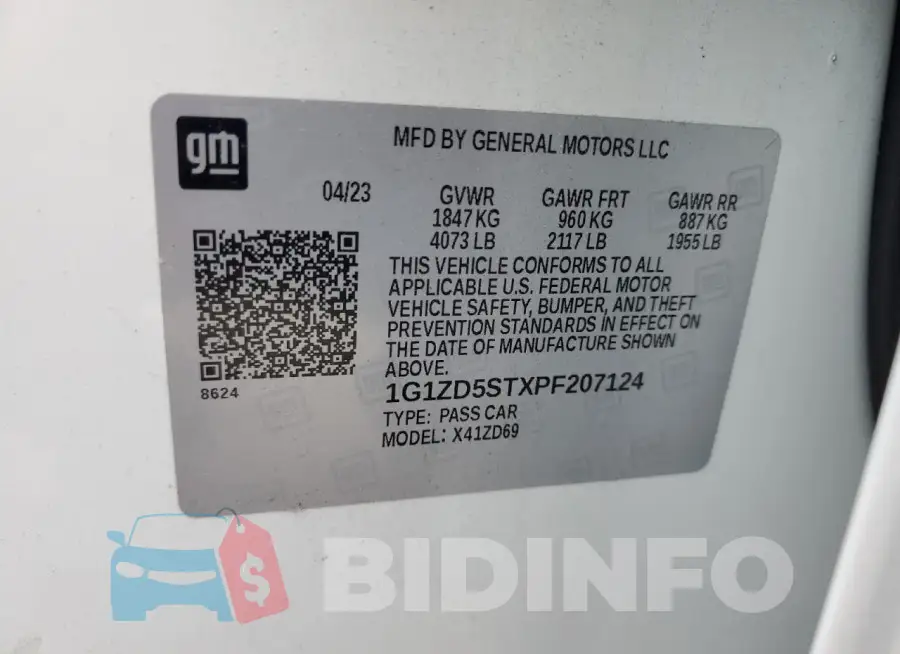 1G1ZD5STXPF207124 Photo# 12